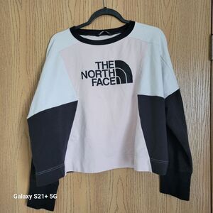 The North Face color block crop sweater womens size XL
